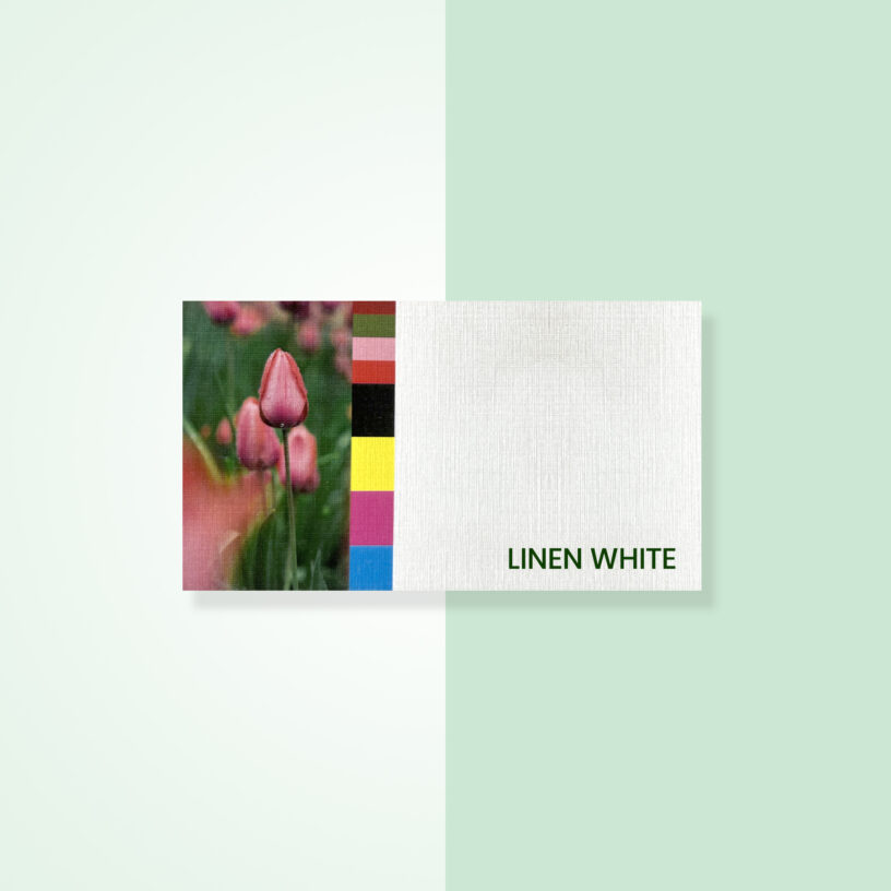 Linen white and cream visiting cards with textured finish and premium professional business card design