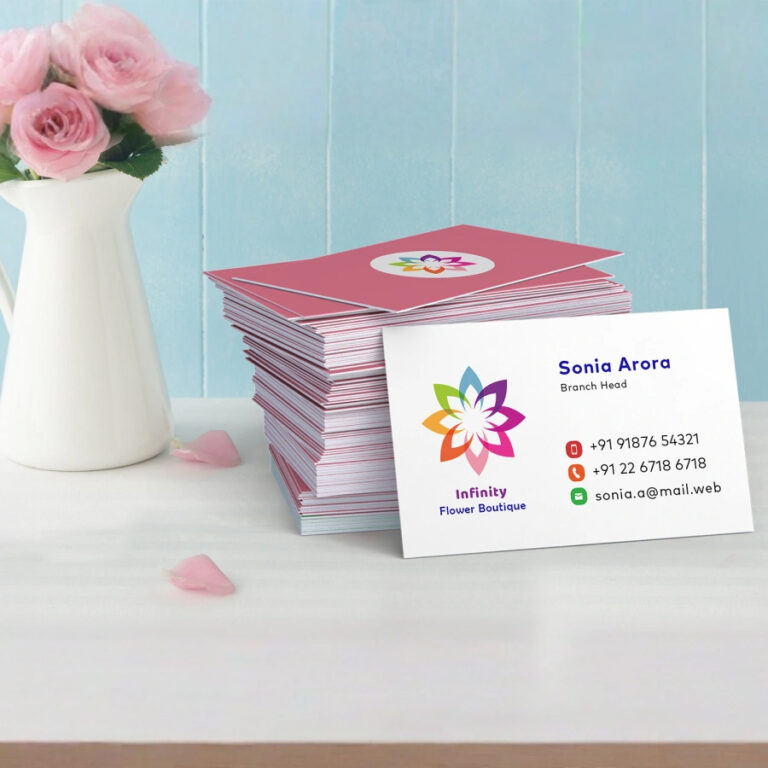Premium 400 GSM visiting cards with thick cardstock, sharp print quality, and professional luxury business card finish