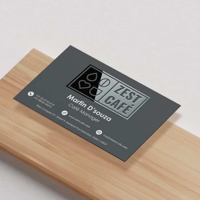 400 GSM Spot UV visiting cards with thick premium cardstock and glossy raised UV finish for luxury business branding