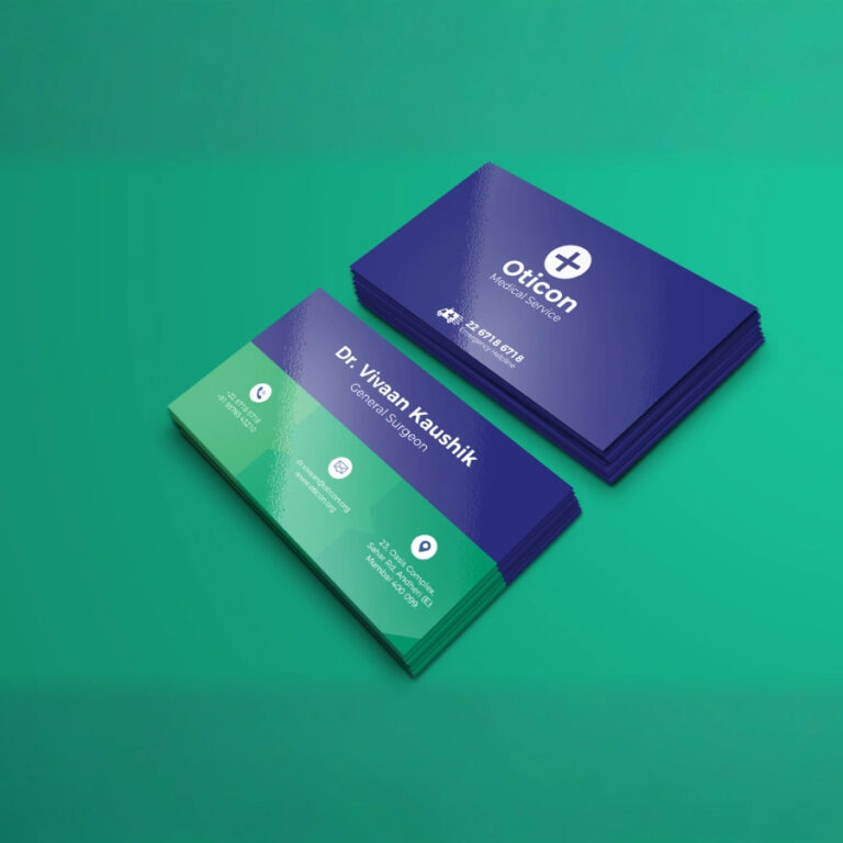 Glossy Visiting Cards with premium shiny finish for professional business branding