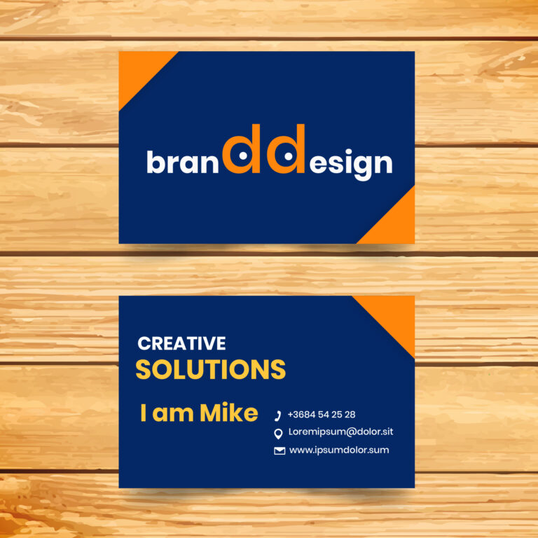 Standard visiting cards with professional design, sharp print quality, and premium card finish for business branding