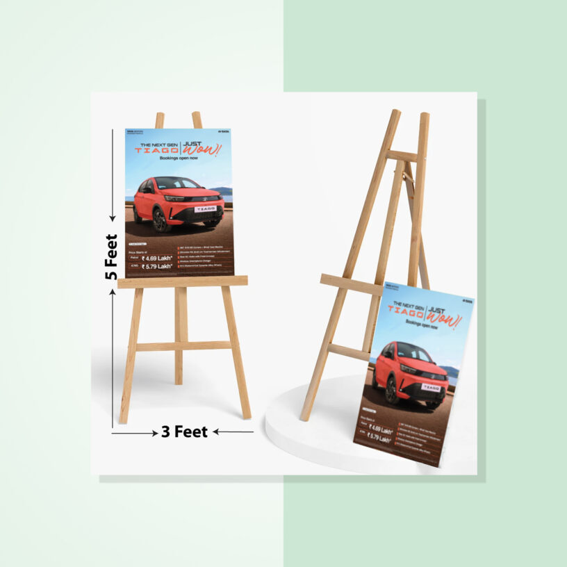 Easel Stand Printing in Chennai – Adjustable Display Stand for Foam Board & Signage