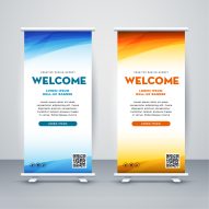roll up banner printing high quality exhibition standee